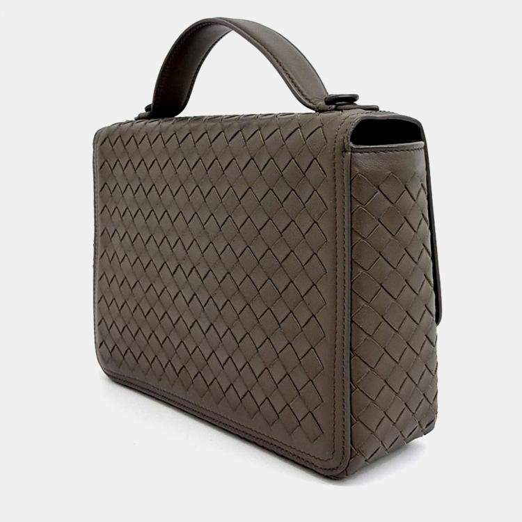 Pre Owned Bottega Veneta Brown Leather shoulder bag + key ring