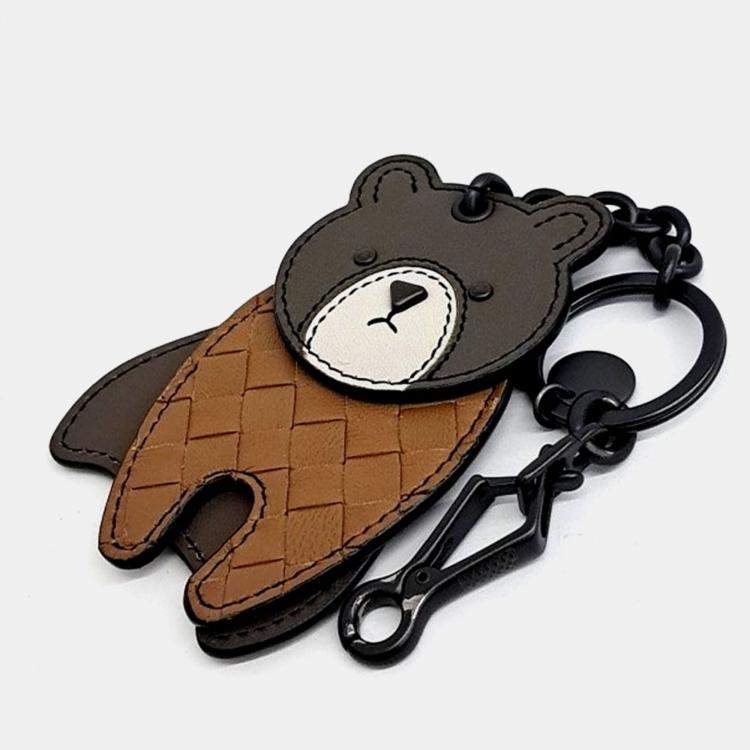 Pre Owned Bottega Veneta Brown Leather shoulder bag + key ring