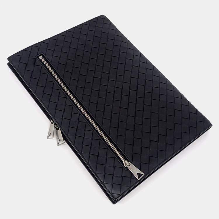 Pre Owned Bottega Veneta Black Mesh clutch