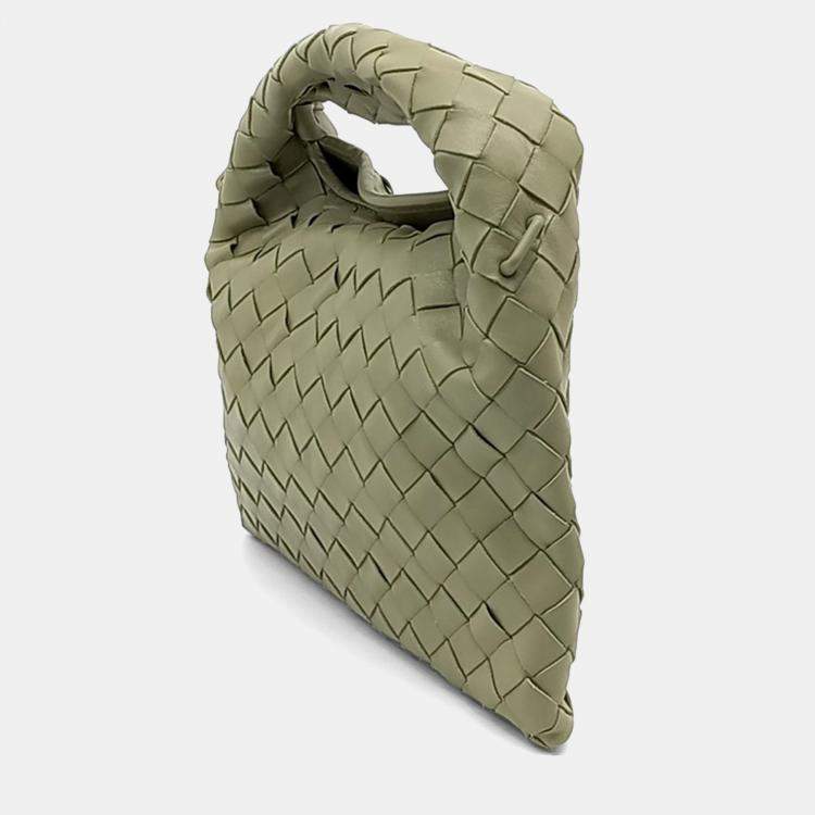Pre Owned Bottega Veneta Beige Leather Mini Hop