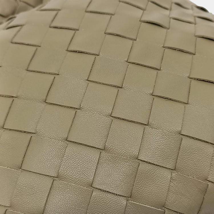 Pre Owned Bottega Veneta Beige Leather Mini Hop