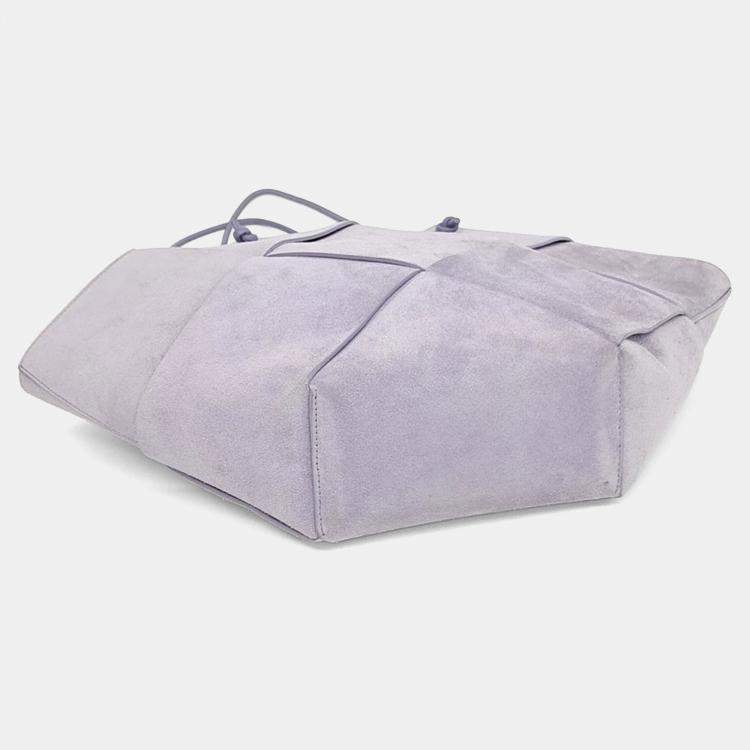 Pre Owned Bottega Veneta Purple Suede suede shoulder bag