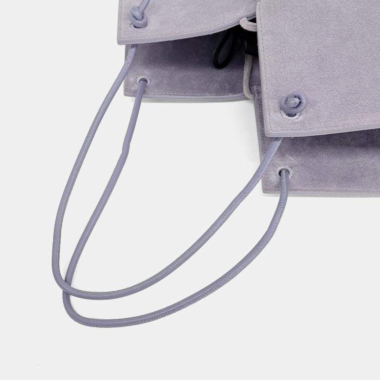 Pre Owned Bottega Veneta Purple Suede suede shoulder bag