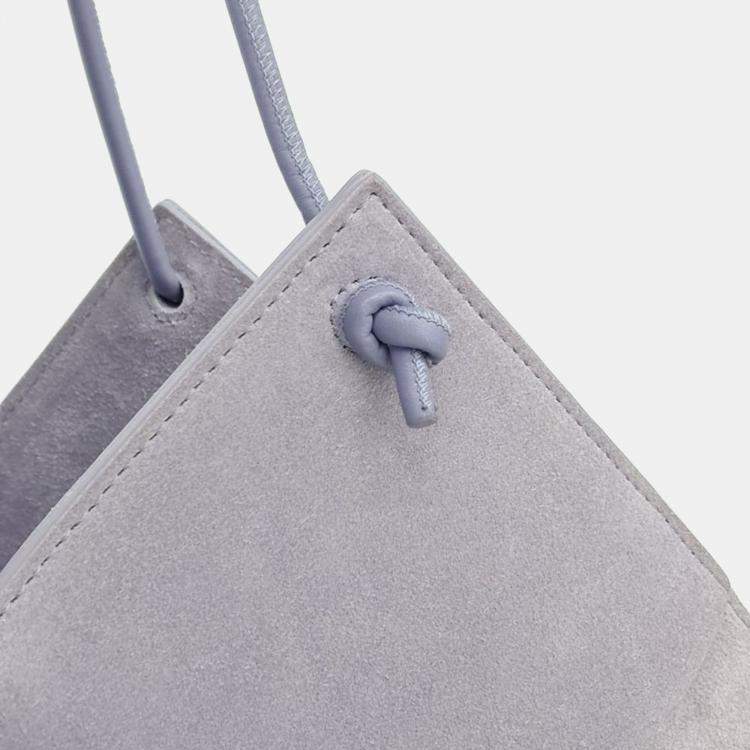 Pre Owned Bottega Veneta Purple Suede suede shoulder bag