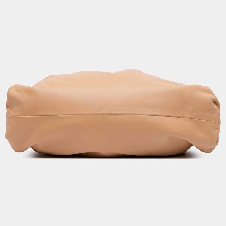 Pre Owned Bottega Veneta Beige Lambskin The Pouch