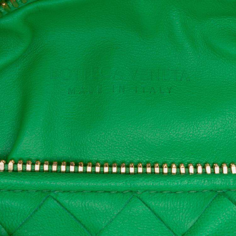 Pre Owned Bottega Veneta Green Mini Nappa Intrecciato Jodie