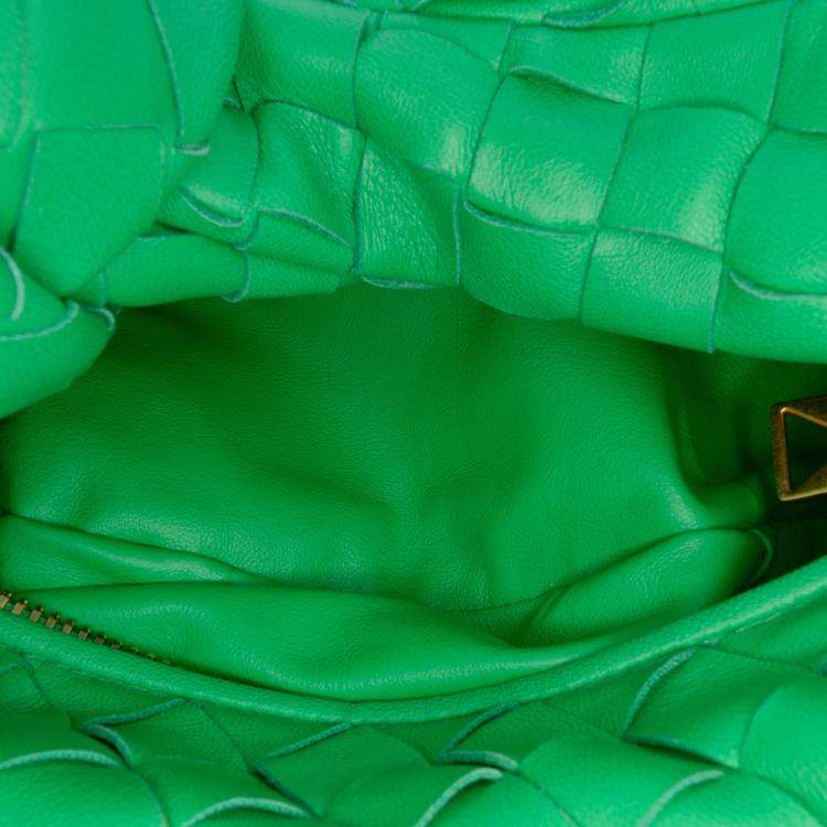 Pre Owned Bottega Veneta Green Mini Nappa Intrecciato Jodie