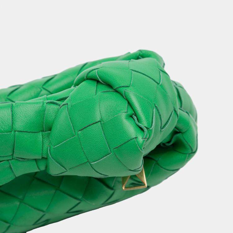 Pre Owned Bottega Veneta Green Mini Nappa Intrecciato Jodie