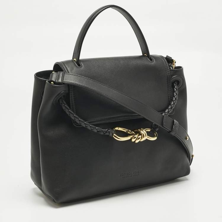 Pre Owned Bottega Veneta Black Leather Small Ciao ciao Top Handle Bag
