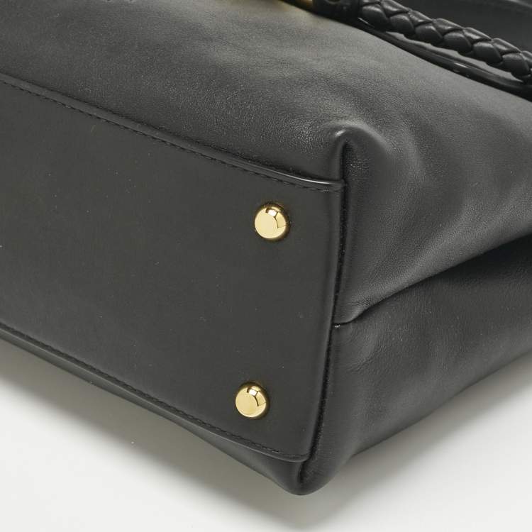 Pre Owned Bottega Veneta Black Leather Small Ciao ciao Top Handle Bag