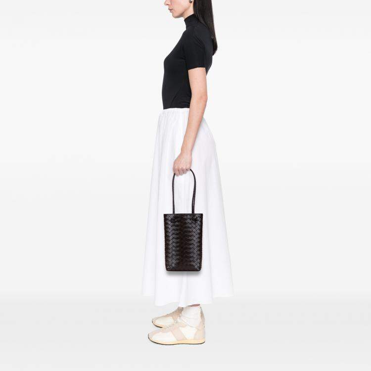 Pre Owned Bottega Veneta Brown Mini Nappa Intrecciato Tote
