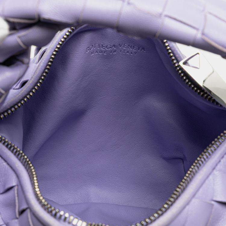 Pre Owned Bottega Veneta Purple Mini Nappa Intrecciato Jodie