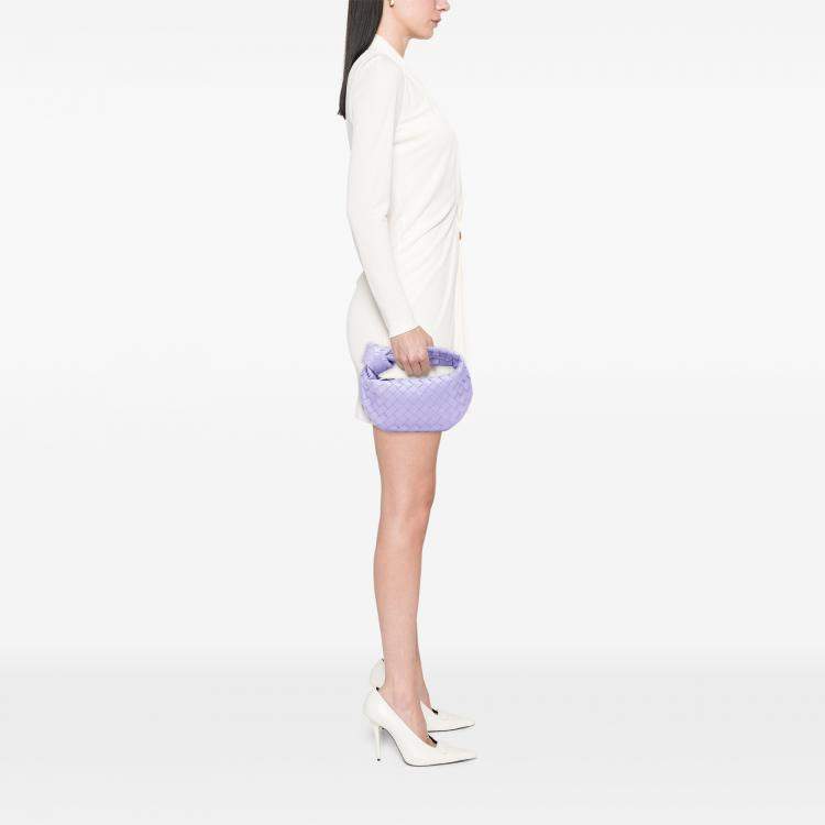 Pre Owned Bottega Veneta Purple Mini Nappa Intrecciato Jodie