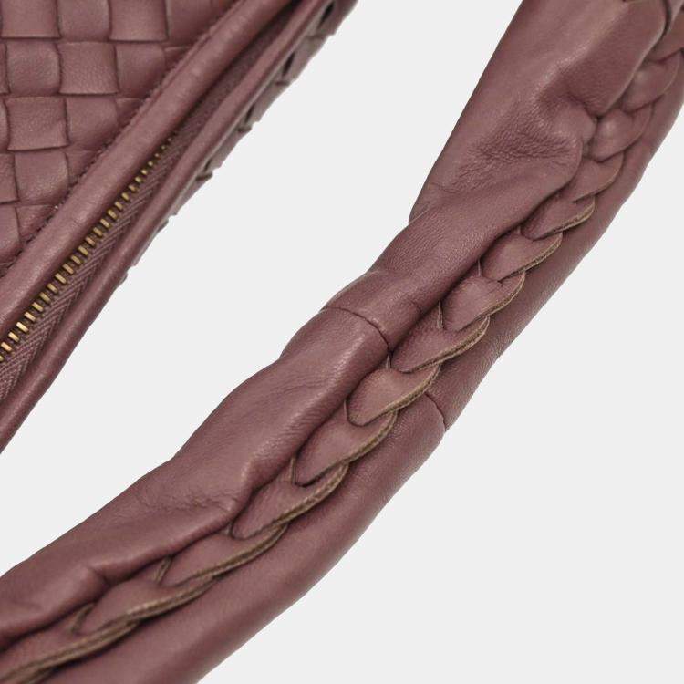 Pre Owned Bottega Veneta Purple Intrecciato Hobo Handbag