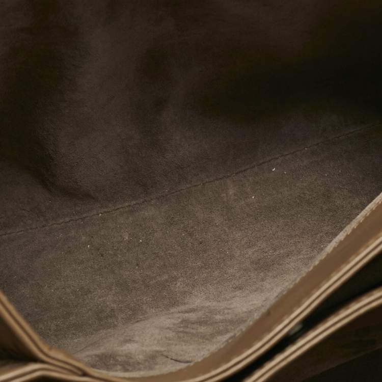 Pre Owned Bottega Veneta Brown Intrecciato Leather Small Roma Tote