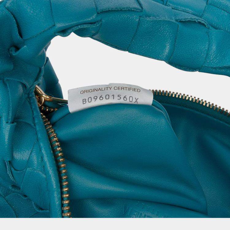 Pre Owned Bottega Veneta Blue Mini Nappa Intrecciato Jodie