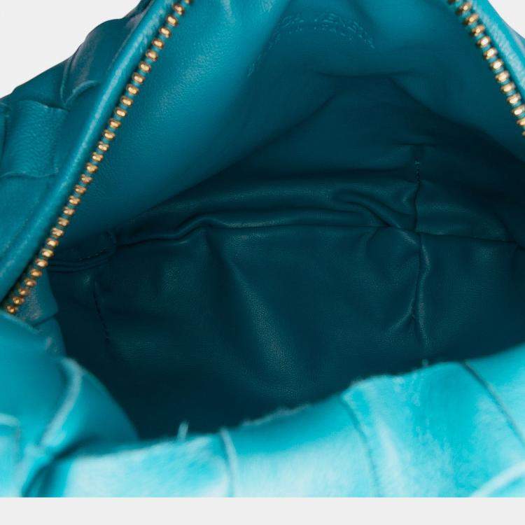 Pre Owned Bottega Veneta Blue Mini Nappa Intrecciato Jodie