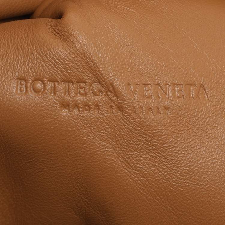 Pre Owned Bottega Veneta Brown Intrecciato Leather Large Pouch Clutch