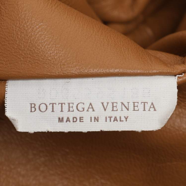 Pre Owned Bottega Veneta Brown Intrecciato Leather Large Pouch Clutch
