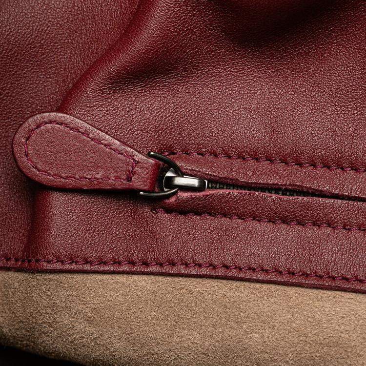 Pre Owned Bottega Veneta Red Small Nappa Intrecciato Campana Hobo