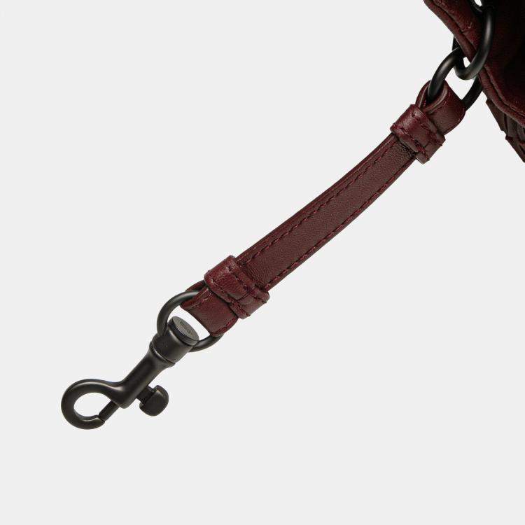 Pre Owned Bottega Veneta Red Small Nappa Intrecciato Campana Hobo