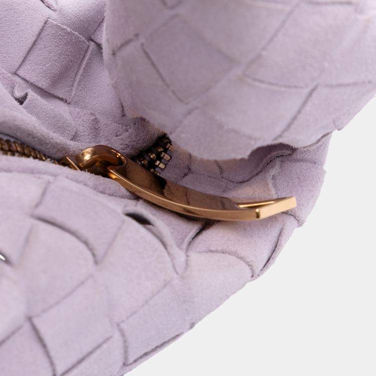 Pre Owned Bottega Veneta Mini Suede Intrecciato Jodie