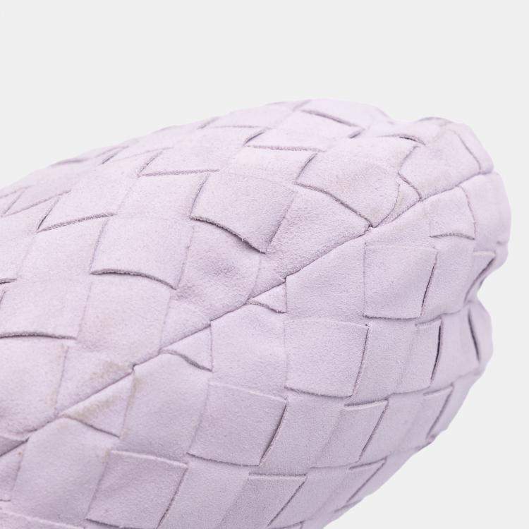 Pre Owned Bottega Veneta Mini Suede Intrecciato Jodie