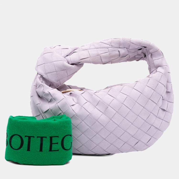 Pre Owned Bottega Veneta Mini Suede Intrecciato Jodie
