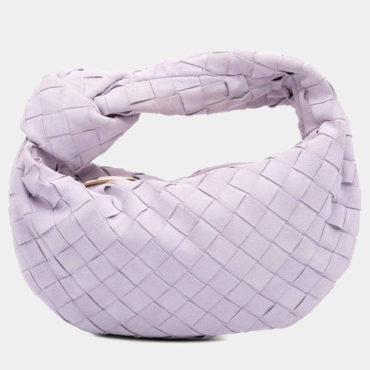 Pre Owned Bottega Veneta Mini Suede Intrecciato Jodie