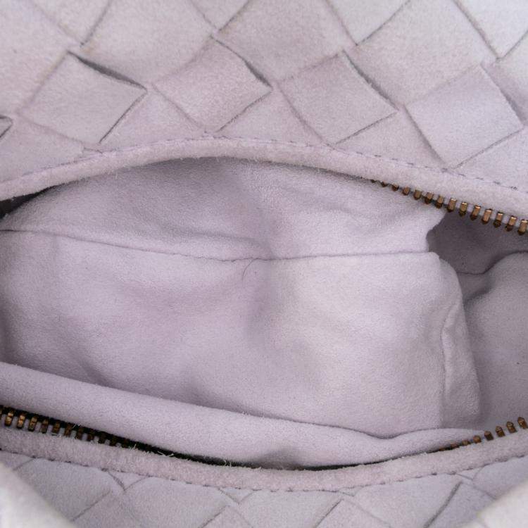 Pre Owned Bottega Veneta Mini Suede Intrecciato Jodie