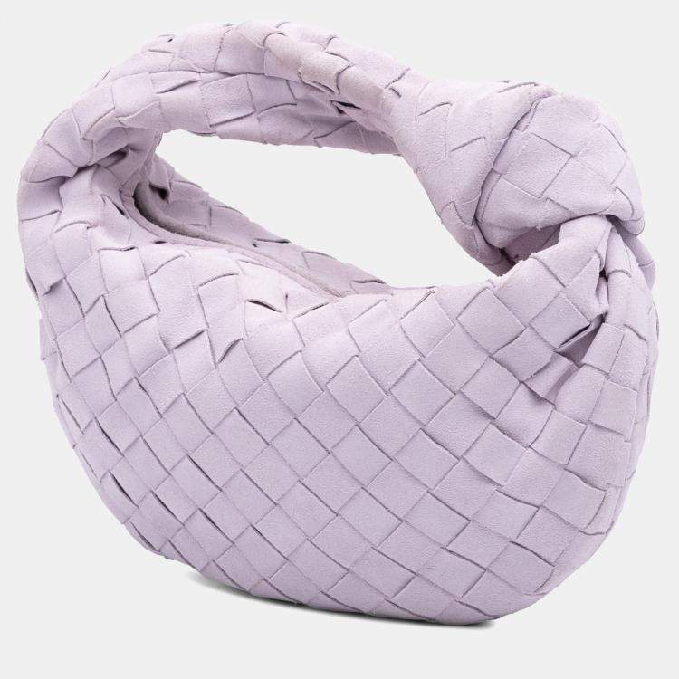 Pre Owned Bottega Veneta Mini Suede Intrecciato Jodie