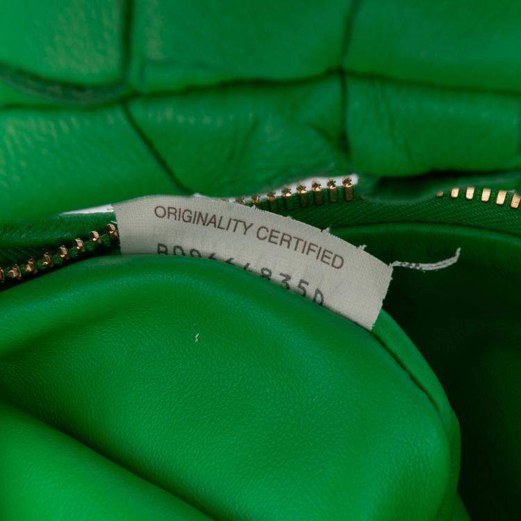 Pre Owned Bottega Veneta Green Mini Nappa Intrecciato Jodie