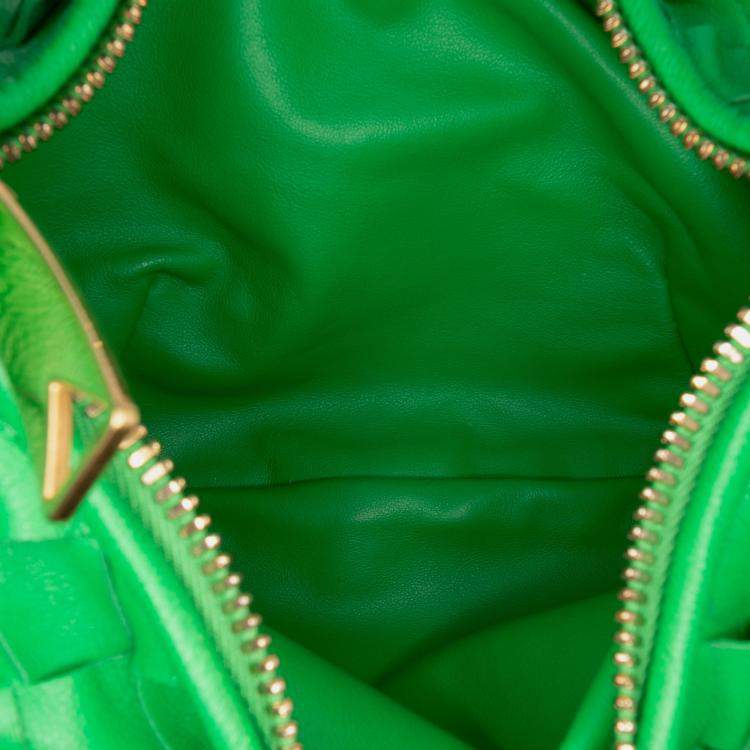 Pre Owned Bottega Veneta Green Mini Nappa Intrecciato Jodie