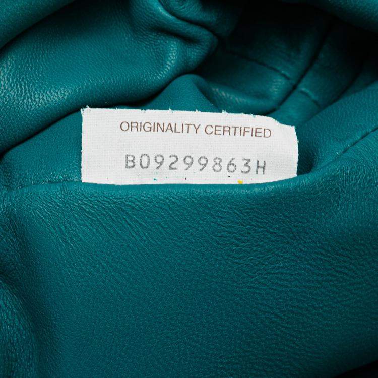 Pre Owned Bottega Veneta Blue Nappa Intrecciato The Mini Pouch
