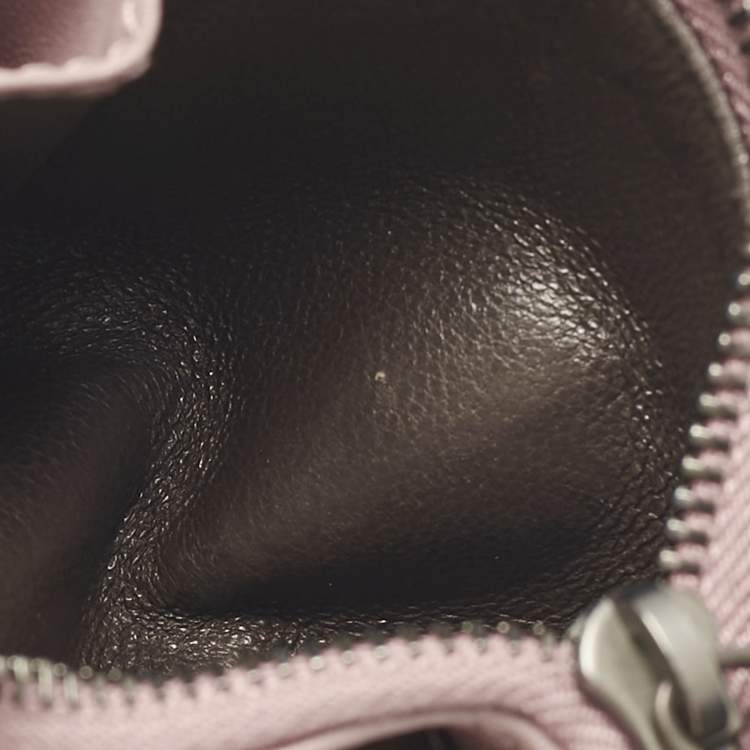 Pre Owned Bottega Veneta Pink Intrecciato Leather Trifold Compact Wallet