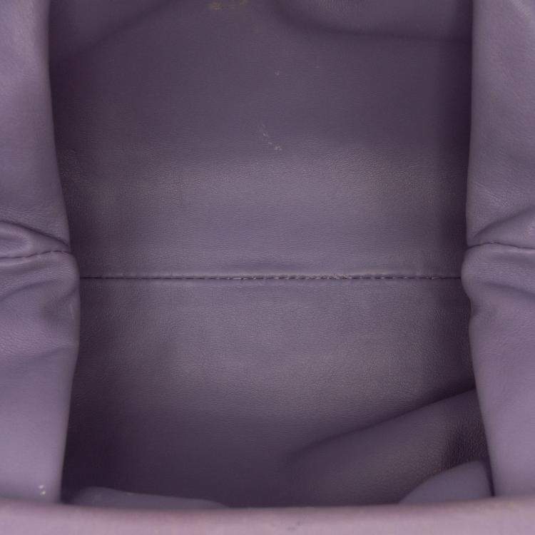 Pre Owned Bottega Veneta Purple Lambskin The Mini Pouch Crossbody