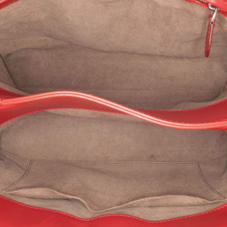 Pre Owned Bottega Veneta Red Small Nappa Intrecciato Roma Satchel