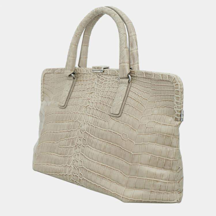 Pre Owned Bottega Veneta Crocodile Top Handle Handbag