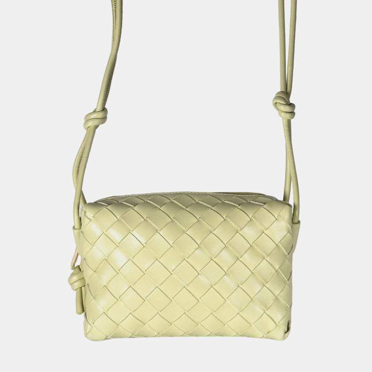 Pre Owned Bottega Veneta Mini Loop Intrecciato Leather Shoulder Bag