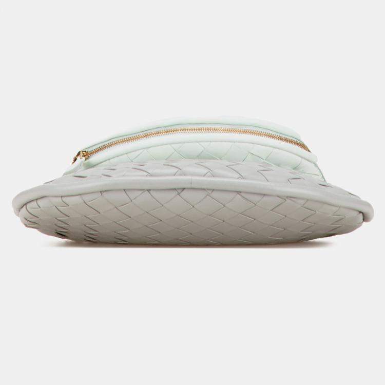 مملوكة مسبقًا Bottega Veneta Grey Small Bicolor Lambskin Intrecciato Gemelli Bag