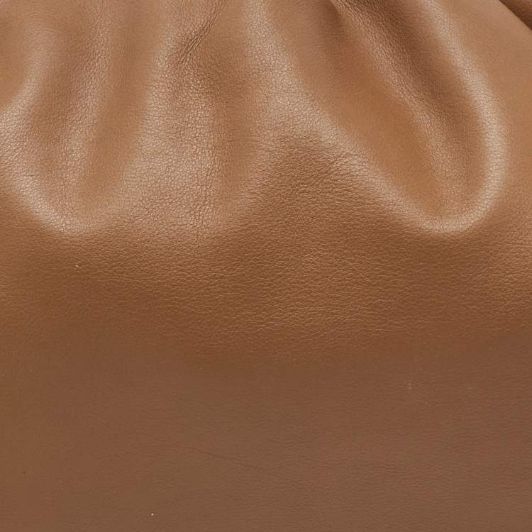 Pre Owned Bottega Veneta Brown Leather Pouch Clutch