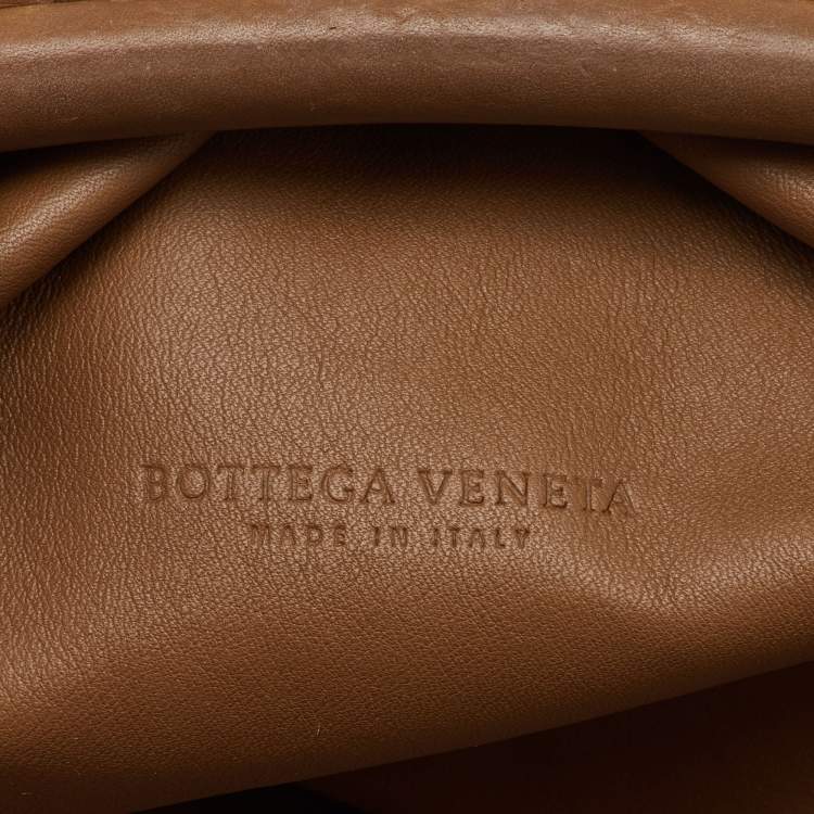 Pre Owned Bottega Veneta Brown Leather Pouch Clutch