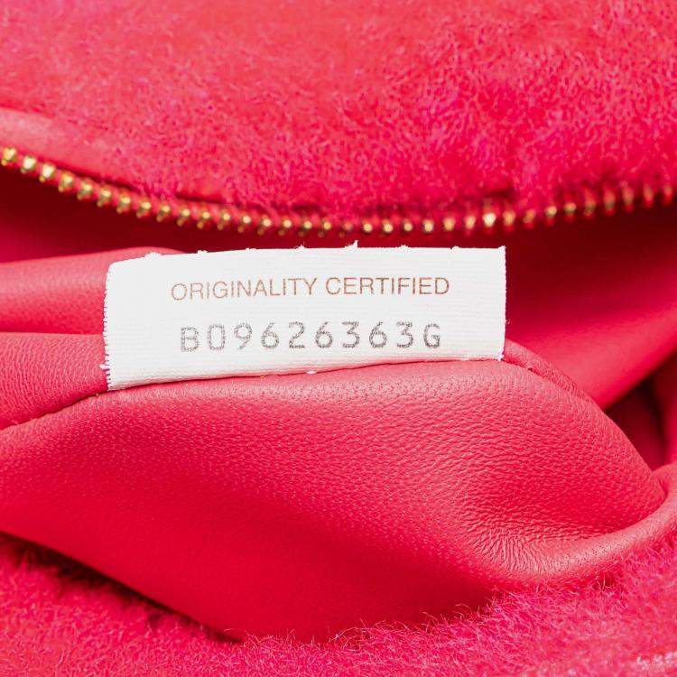 Pre Owned Bottega Veneta Pink Mini Shearling Jodie