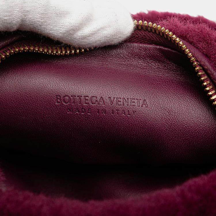 Pre Owned Bottega Veneta Purple Mini Shearling Jodie