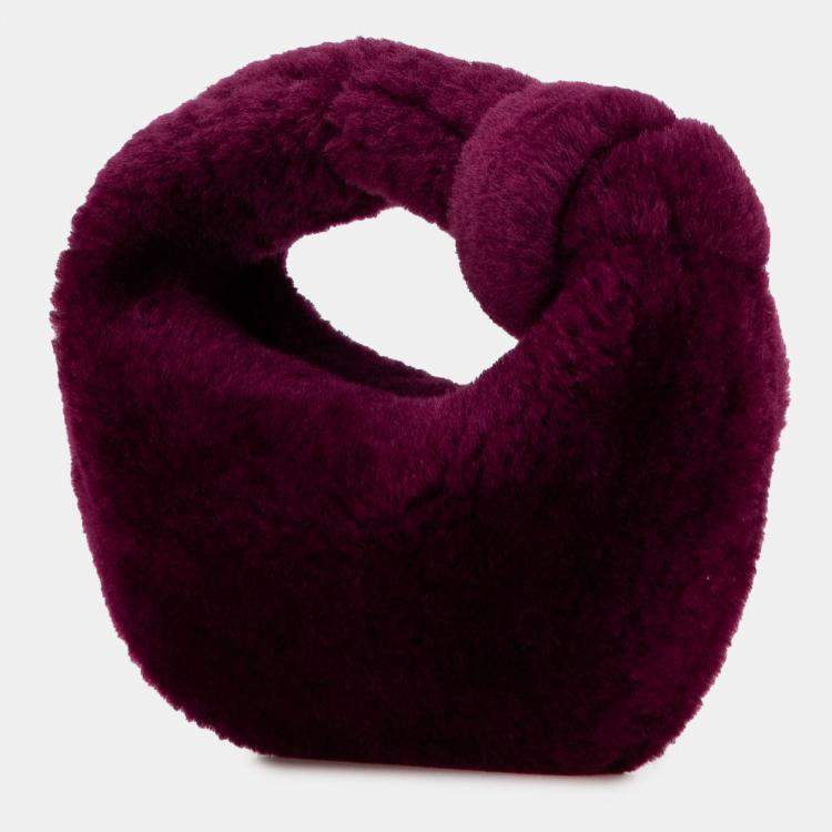 Pre Owned Bottega Veneta Purple Mini Shearling Jodie