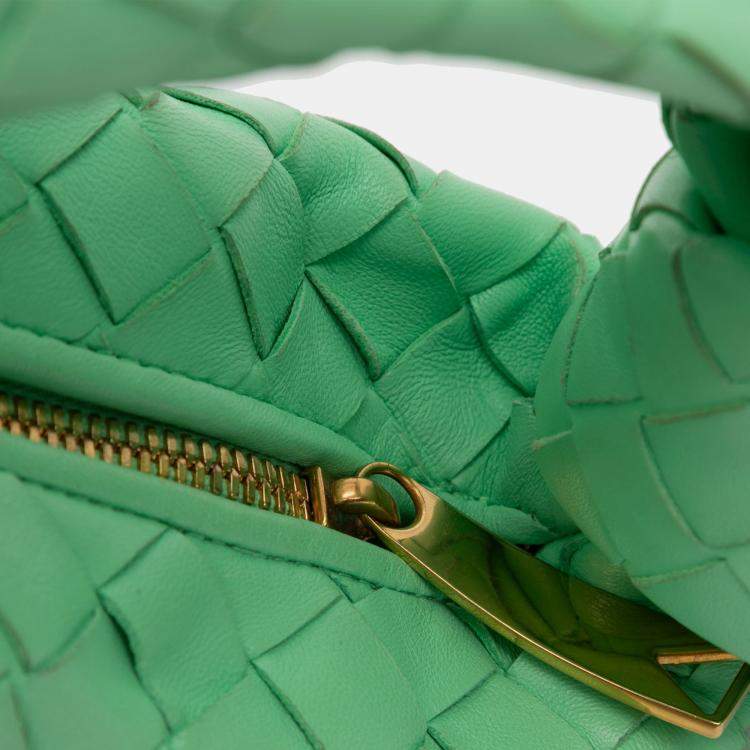Pre Owned Bottega Veneta Green Mini Nappa Intrecciato Jodie