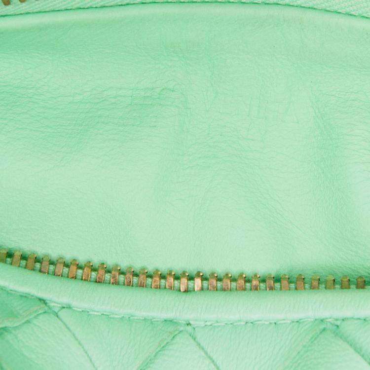 Pre Owned Bottega Veneta Green Mini Nappa Intrecciato Jodie