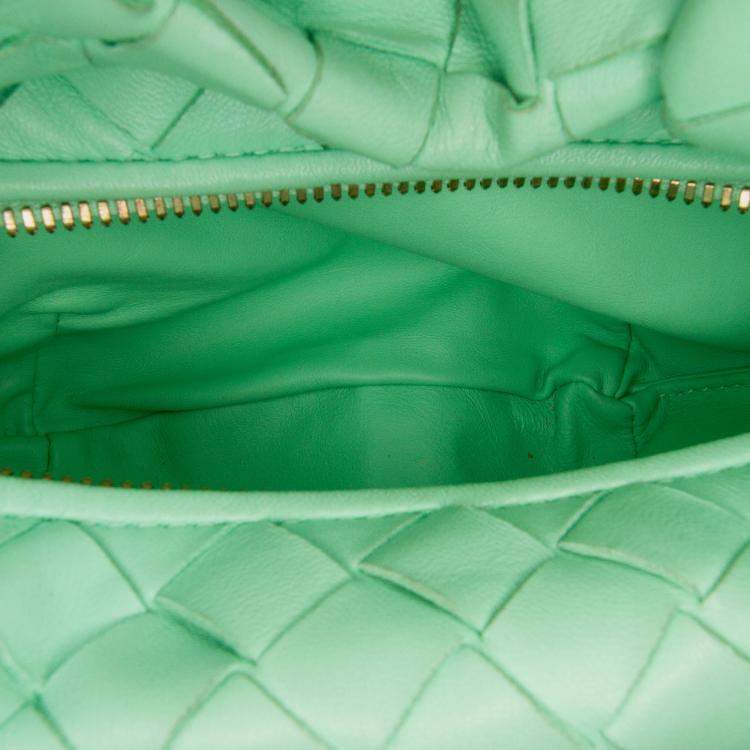 Pre Owned Bottega Veneta Green Mini Nappa Intrecciato Jodie