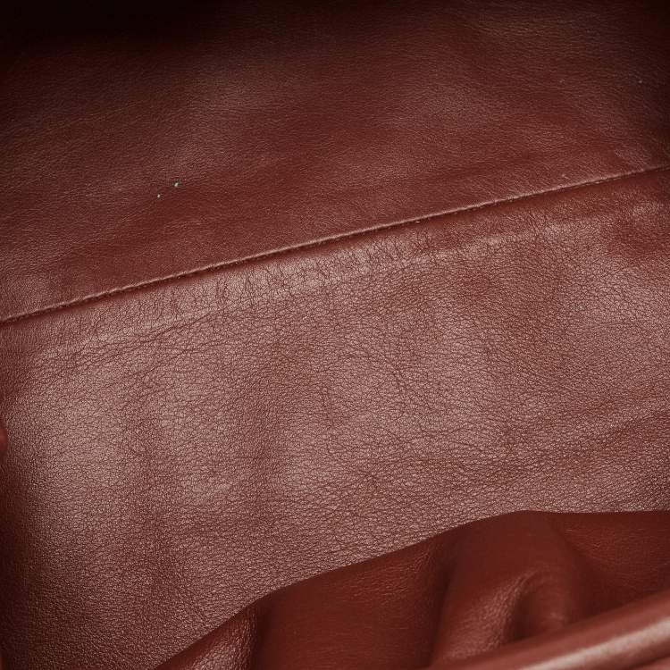 Pre Owned Bottega Veneta Brown Leather Classic The Pouch Clutch