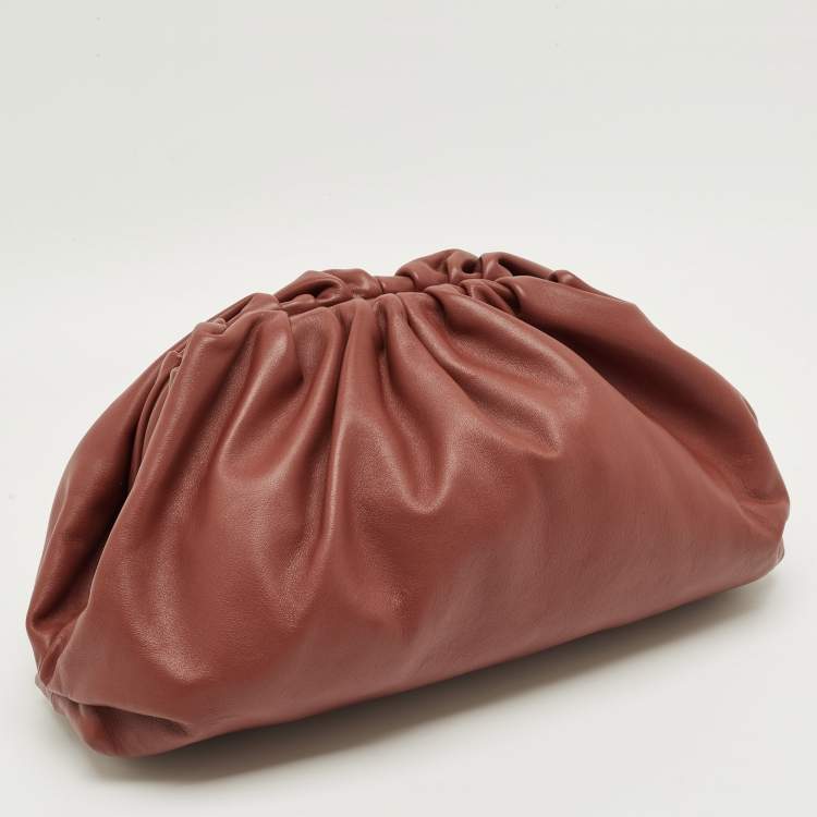 Pre Owned Bottega Veneta Brown Leather Classic The Pouch Clutch